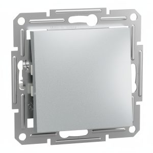 Вимикач 1-клавішний внутрішній  "ASFORA" алюміній (C1)