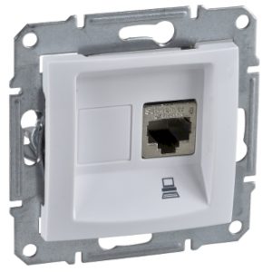 Розетка комп. RJ-45 внутр. 5E "SEDNA" біла (C1) (знятий з в-ва 30.12.2023)