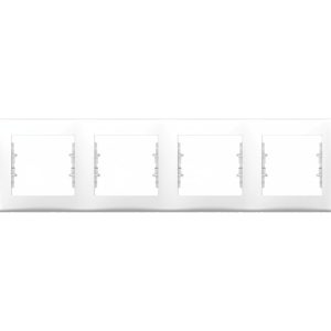 Рамка 4-х кратна "SEDNA" біла (C1) (знятий з в-ва  30.12.2023)