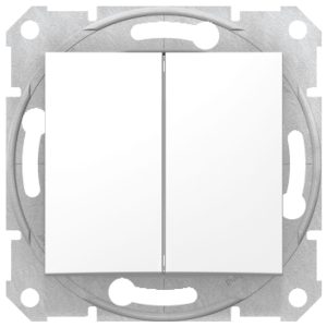 Вимикач 2-кл. внутр. прохідний "SEDNA" білий (C1) (знятий з в-ва  30.12.2023)