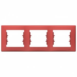 Рамка 3-х кратна "SEDNA" червона (C3) (знятий з в-ва  30.12.2023)