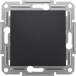 Вимикач 1-клавішний внутрішній "ASFORA" антрацит (C1)