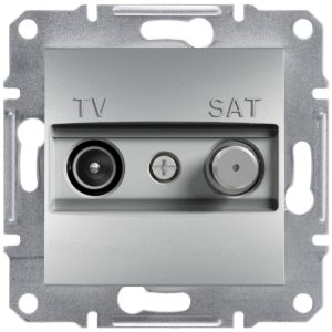 Розетка ТV+SAT кінцева внутрішня "ASFORA" алюміній