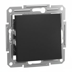 Вимикач 1-клавішний внутрішній. прохідний "ASFORA"антрацит (C1)