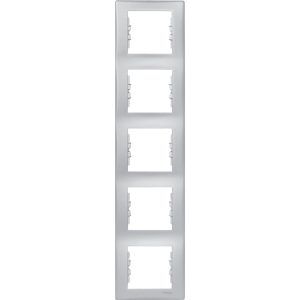 Рамка 5-ти кратна вертикальна "SEDNA" алюміній (C3) (знятий з в-ва  30.12.2023)