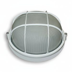 НПП  60W Е27 IP54 коло з решіткою, білий  "Ecostrum"