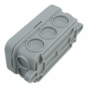 Коробка розподільча 80х43х36 IP55 зовнішня з кабельними вводами ELETTROCANALI EC411C1