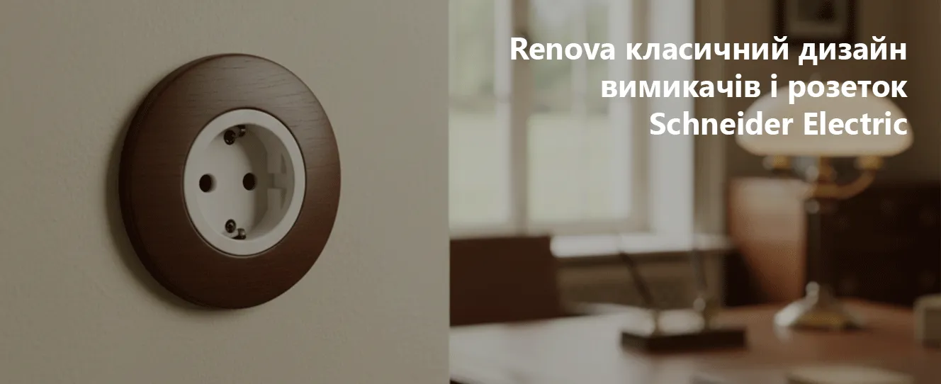 Renova | класичний дизайн вимикачів і розеток Schneider Electric