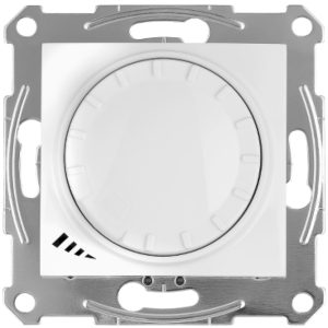 Димер поворотно-натиск.4-400Вт універсальний внутрішній "SEDNA" білий