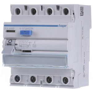 ПЗВ 4P  6kA  40A 300mA A Hager (B)