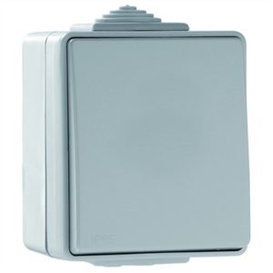 Вимикач 1-кл. зовн. IP65, 16А/250В, герметичний, сірий Efapel Waterproof