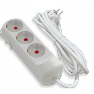 Подовжувач 3гн 2м з З/З 3х1мм2 біл