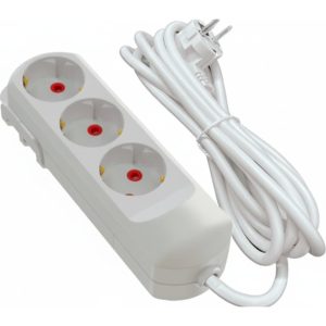 Подовжувач 3гн 3м з З/З 3х1мм2 біл