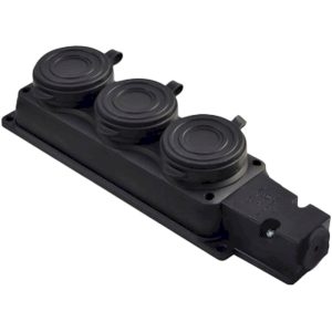 Розетка каучук 3-а З/К 16А IP44 "FAR"