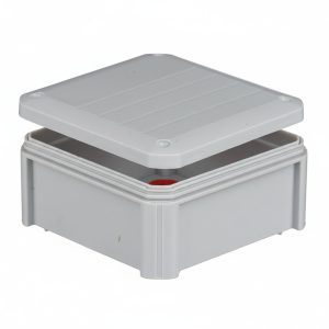 Коробка розподільча 114х114х57 IP55 зовнішня поліпроп.самозатух.850°С з суціл.стінками IB603 UNIKA