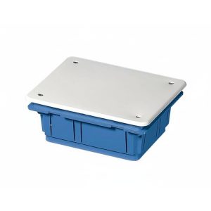 Коробка розподільча 130х108х50 IP20 д/бетону з кришкою поліпроп.самозатух.800°С ELETTROCANALI