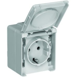 Модуль універс. зовн. IP65, вим+роз.2P+Z ШУКО вертик.,16A/250B, гермет. сірий Efapel Waterproof