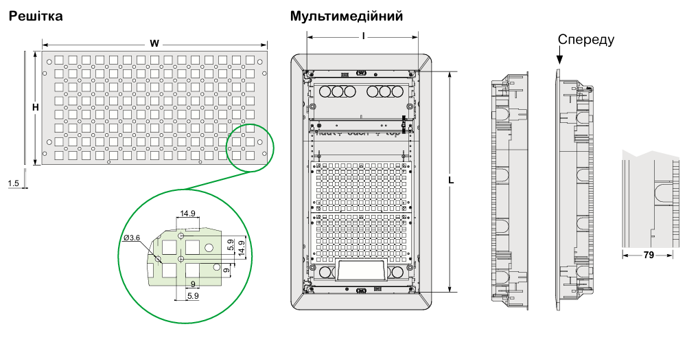 Щити Resi9 KV врізні електрощити Schneider Electric для житлових і комерційних приміщень