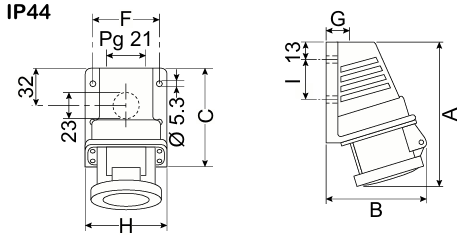 Технічні характеристики | Промислові розетки та вилки Mureva PK