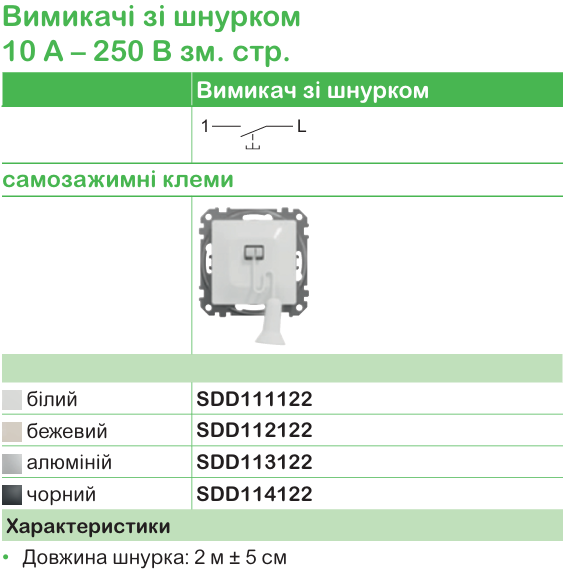 Точна характеристика вимикачів та розеток | Schneider Electric