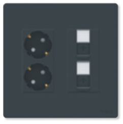 Unica New в поєднанні з розетковими блоками System+