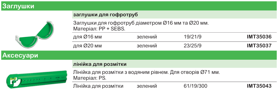 Монтажні коробки та аксесуари Multifix Air
