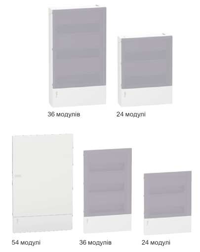 Пластикові щити Schneider Electric для житлових приміщень