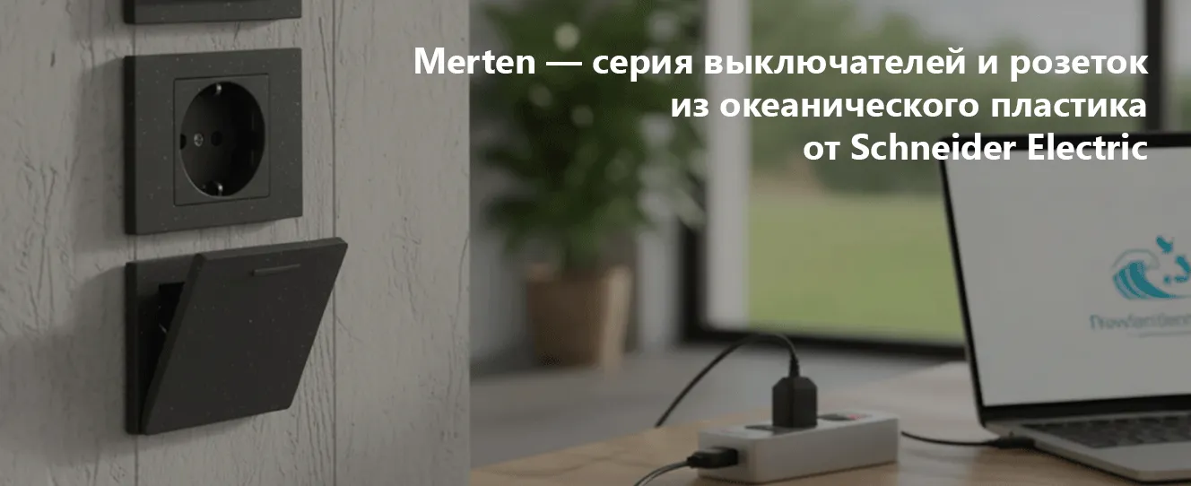 Merten | серия выключателей и розеток из океанического пластика от Schneider Electric