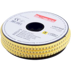 Маркер кабельний e.marker.stand.1.2.5.3, 1-2,5 кв.мм, "3", 1000 шт