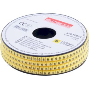 Маркер кабельний e.marker.stand.1.2.5.6, 1-2,5 кв.мм, "6", 1000 шт