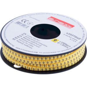 Маркер кабельний e.marker.stand.0.1.5.9, 0-1,5 кв.мм, "9", 1000 шт