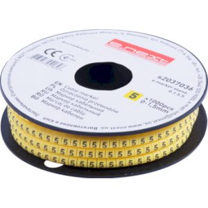 Маркер кабельний e.marker.stand.0.1.5.5, 0-1,5 кв.мм, "5", 1000 шт