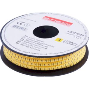 Маркер кабельний e.marker.stand.0.1.5.1, 0-1,5 кв.мм, "1", 1000 шт