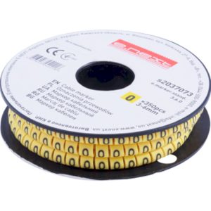 Маркер кабельний e.marker.stand.3.6.0, 3-6 кв.мм, "0", 350 шт