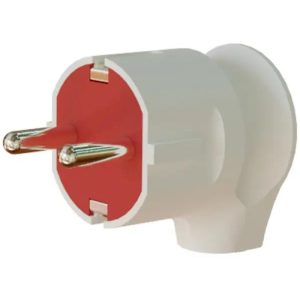 Вилка євро кутова з З/К біла звичайна