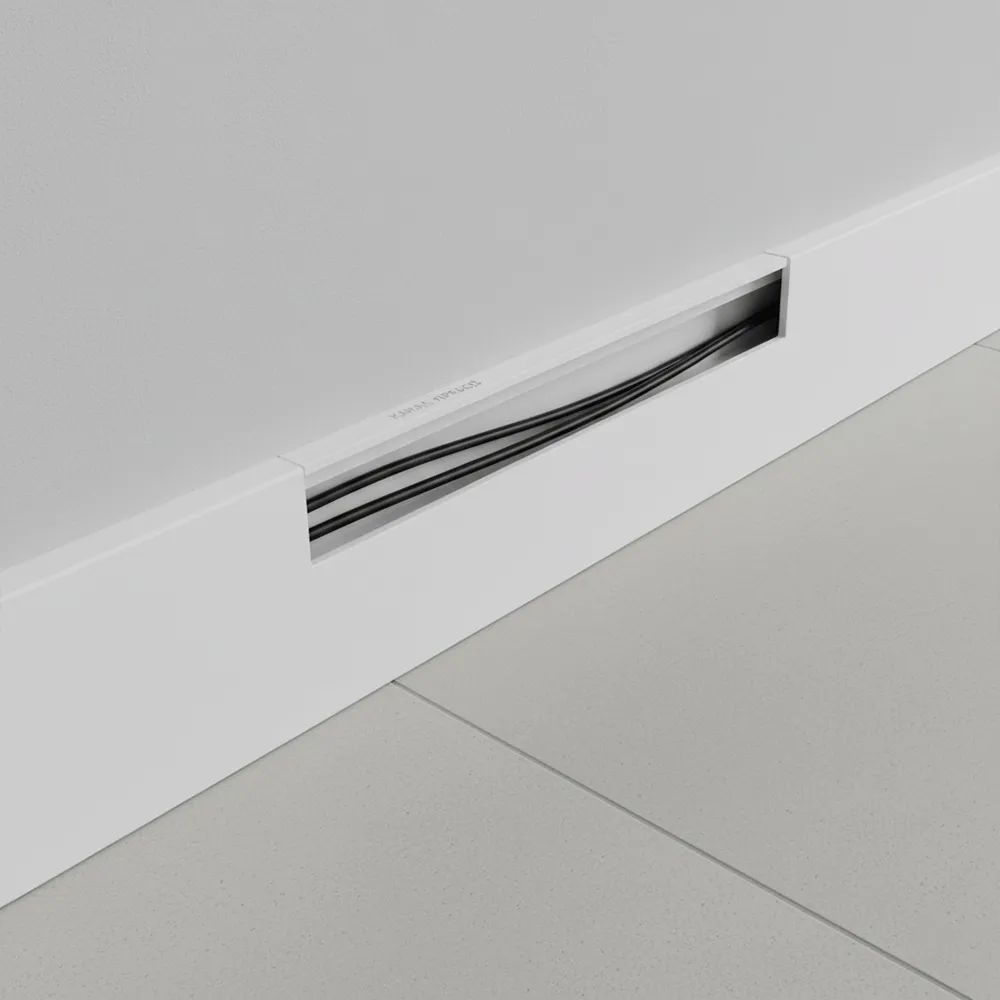 Плінтус з каналом для проводів | застосування