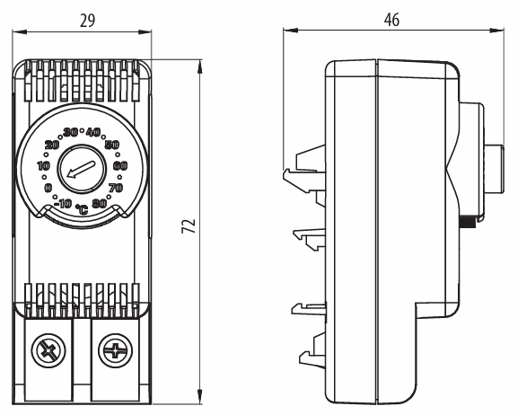 Компоненти для контролю температури і вологості шаф | ETI