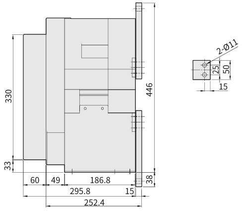 Габаритні розміри автоматичних вимикачів фірми ETI POWER 