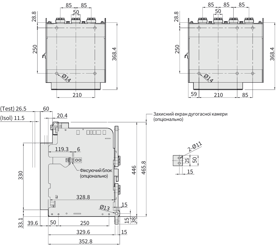Габаритні розміри автоматичних вимикачів фірми ETI POWER 