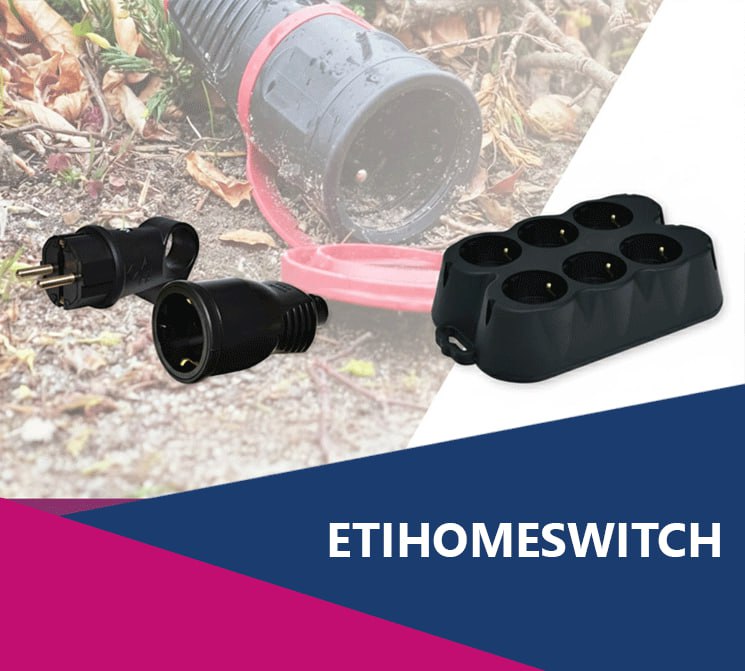 Каучукові вилки і розетки | вимикачі та розетки з полікарбонату ETI