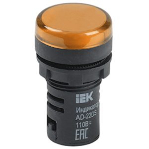 Лампа AD22DS(LED)матриця d22мм червона 230В "IEK"