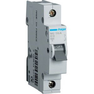 Авт. вим. 1-п. B 16A (6kA) 1M Hager (A) (Не постачається) (Заміна 0291438) (ЦІНА НА ЗАЛИШОК)