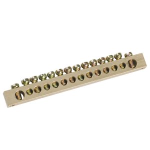 Шина "0" 8х12мм 14/1 (14 отв,кріпленя по центру) "IEK" (розпродаж)