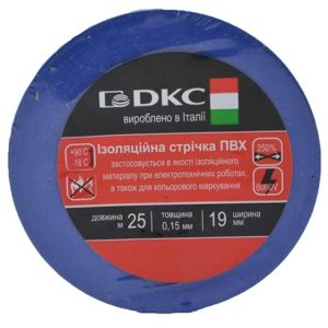 Ізострічка ПВХ 0,15х19х25м (синя) ДКС