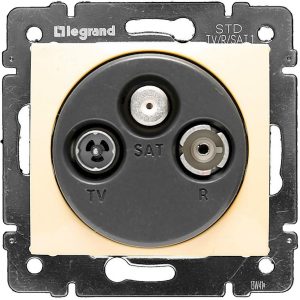 Розетка TV-R-SAT прохідна внутр. 14dB сл.к. "Valena Classic"