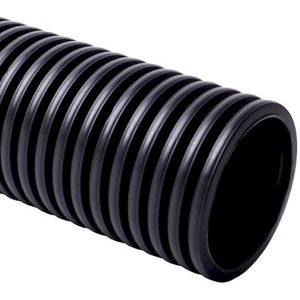 Гофротруба двостінна посил. д.160/137мм 6м 7,2кПа 450H чорна