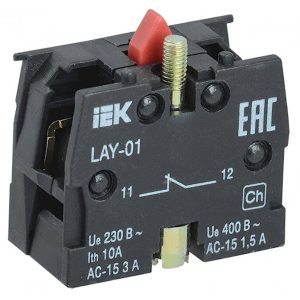 Контактний блок 1р (1НЗ) для серії LAY5 "IEK"