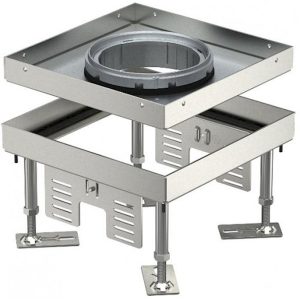 Підлогова касетна рамка RKFN2 4, тубусний ввід, 6 постів 45x45, 199х199мм, з штангами h=105-150мм, I