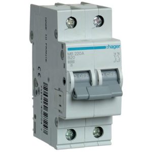 Авт. вим. 2-п. B 20А (6kA) Hager (B) (Не постачається) (заміна 0291487) (ЦІНА НА ЗАЛИШОК)