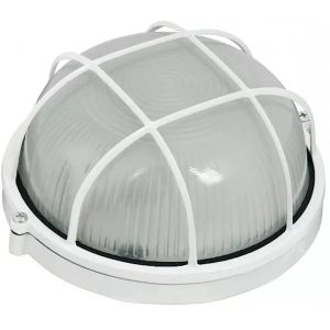 НПП 60W Е27 IP54 коло з решіткою, білий НПП 1302 (1 рік) "ІЕК" (розпродаж)